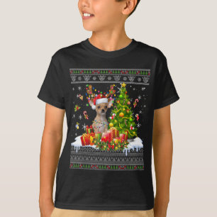 T-shirt Lumières de Noël amusantes Chihuahua Chien Funny X