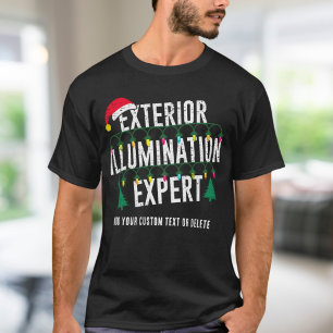 T-shirt Lumières de Noël amusantes Éclairage extérieur