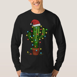 T-shirt Lumières de Noël Cactus Lover Drôle cadeau de Noël