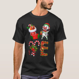 T-shirt Lumières de Noël de vache laitière Led Chapeau de