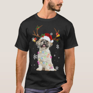 T-shirt Lumières de Noël des diners de Noël des mignons Sh
