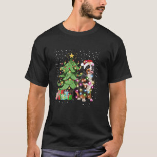 T-shirt Lumières de Noël Drôle Bernese Mountain Dog Matchi