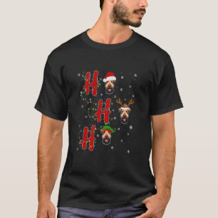 T-shirt Lumières de Noël HO Airedale Terrier Dog Ugly Chr
