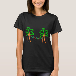 T-shirt Lumières de Noël Palm Tree Neon