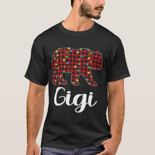 T-shirt Lumières rouges de Noël géantes Gigi Bear Xmas Pyj