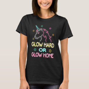 T-shirt Lumineuse dure ou brillant Accueil Unicorne 80s Re