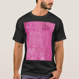 T-shirt Lumineux rose Abstrait Mosaïque brillant