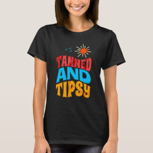 T-shirt Lumineux Tanné Et Tipsy Boire Du Soleil