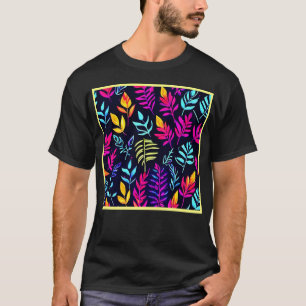 T-shirt Luminosité d'automne radiante : Motif de feuille à