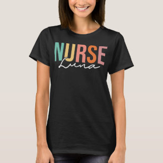T-shirt Luna Stethoscope Médicale Docteur Infirmière Nom p