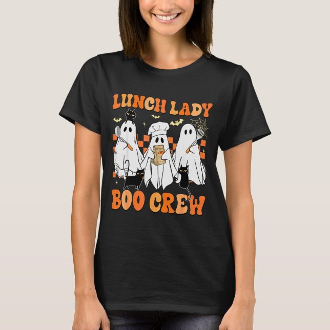 T-shirt Lunch Lady Boo Crew Ghost Chef Funny Cafeteria Wor (Devant)