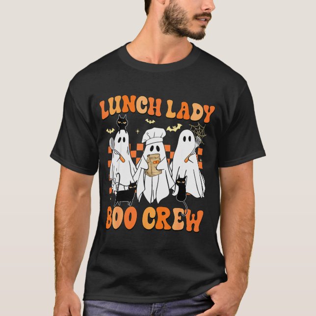 T-shirt Lunch Lady Boo Crew Ghost Chef Funny Cafeteria Wor (Devant)