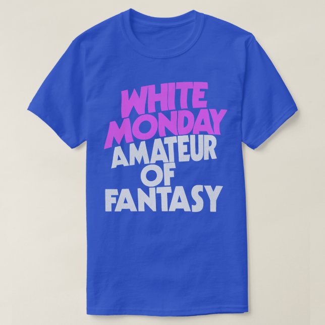 T-shirt Lundi Blanc Amateur D'Imaginaire Musique Parodie (Design devant)