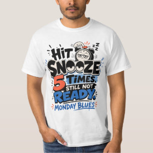 T-shirt Lundi drôle Blues   Réveil humoristique 