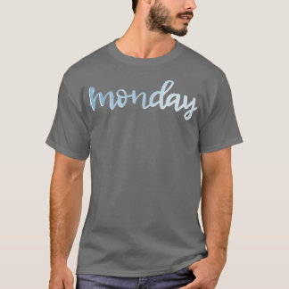 T-shirt Lundi en bleu