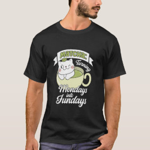 T-shirt Lundi Thé Matcha Thé Japonais Amoureux des Chats J