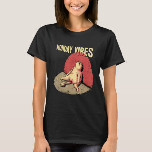 T-shirt Lundi Vibes Chat Lundi Hater Je déteste Lundi Chat