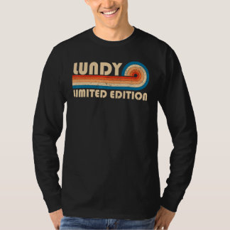 T-shirt LUNDY Nom Retro Vintage 80s 90s Anniversaire Réuni