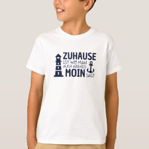 T-shirt Lune à domicile Mer du Nord Lumières du Nord Phare