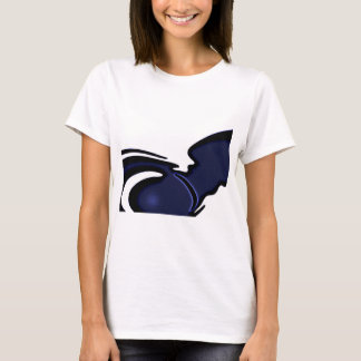 T-shirt Lune bleue : Bleu Abstrait, Blanc & Noir