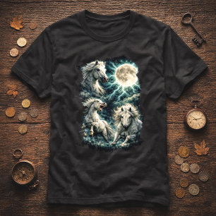 T-Shirt Lune Chevaux Sauvages