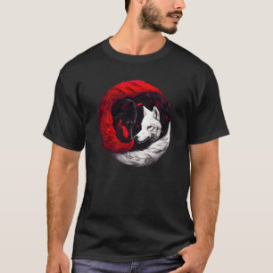 T-shirt Lune Crimson Loup blanc rouge