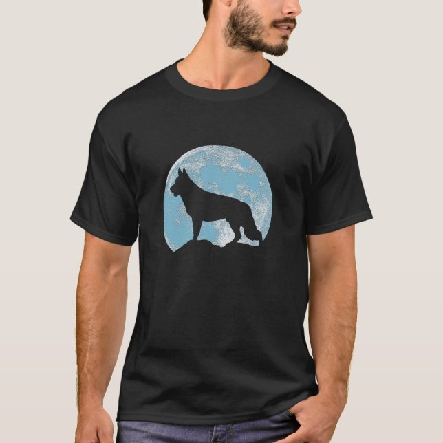 T-shirt Lune de berger allemand (Devant)