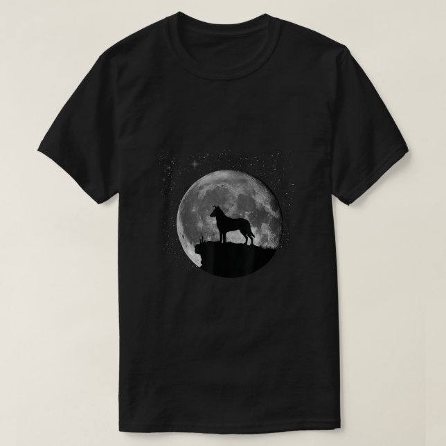 T-shirt Lune de Chien Collie lisse (Design devant)