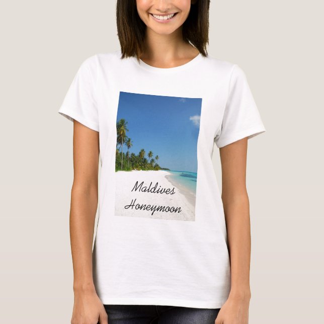 T-shirt Lune de miel des Maldives (Devant)