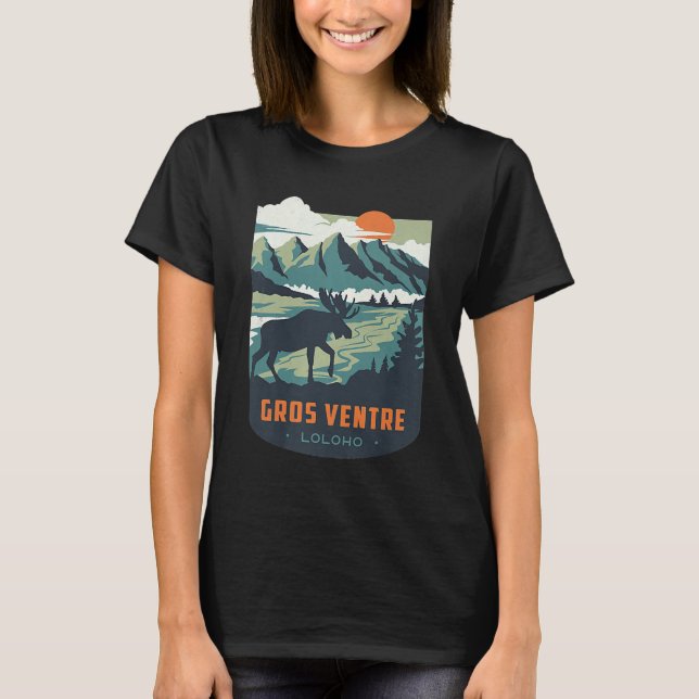 T-shirt Lune de miel longue LOLOHO Gros Ventre Wilderness (Devant)