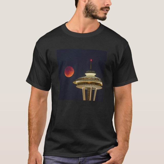 T-shirt Lune de sang | Aiguille spatiale de Seattle (Devant)