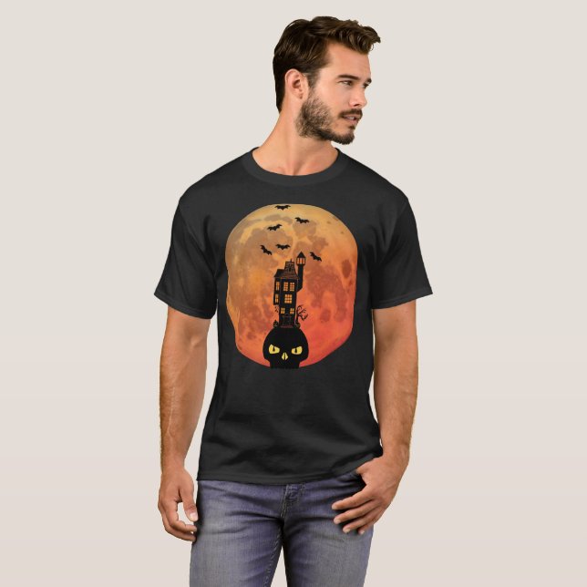 T-shirt Lune de sang de la Maison hantée (Devant entier)