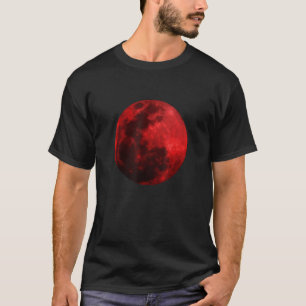 T-shirt Lune de sang Rouge Graphique réaliste Cadeau spati