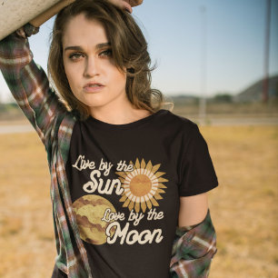 T-shirt Lune de soleil esthétique Boho