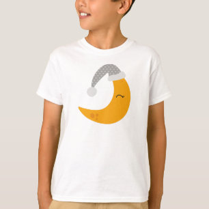 T-shirt Lune Dormir, Bouchon De Nuit, Mignonne Lune, Lune 