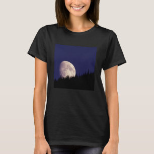 T-shirt Lune et forêt   Parc national du Glacier Montana