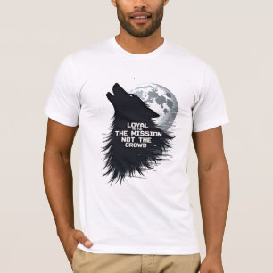 T-Shirt Lune Loup Solitaire - Mission Sur La Foule