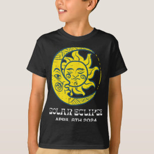 T-shirt Lune Solaire Eclipse 2024 Totalité Avril 8 Femmes