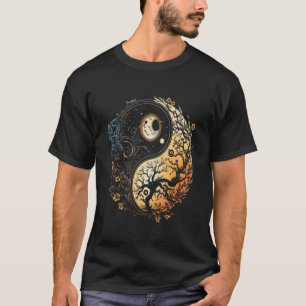 T-shirt Lune Sun Yin Yang Jour et Nuit