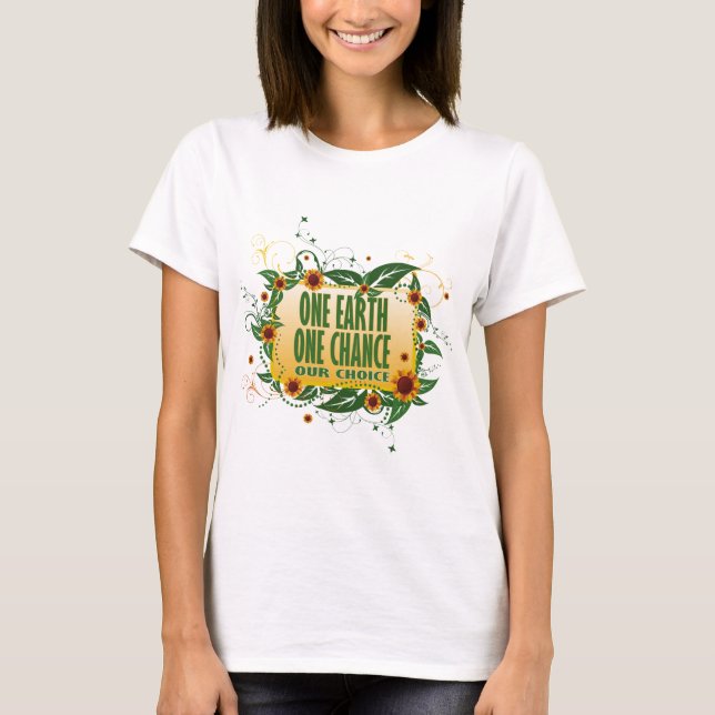 T-shirt L'une terre une occasion (Devant)