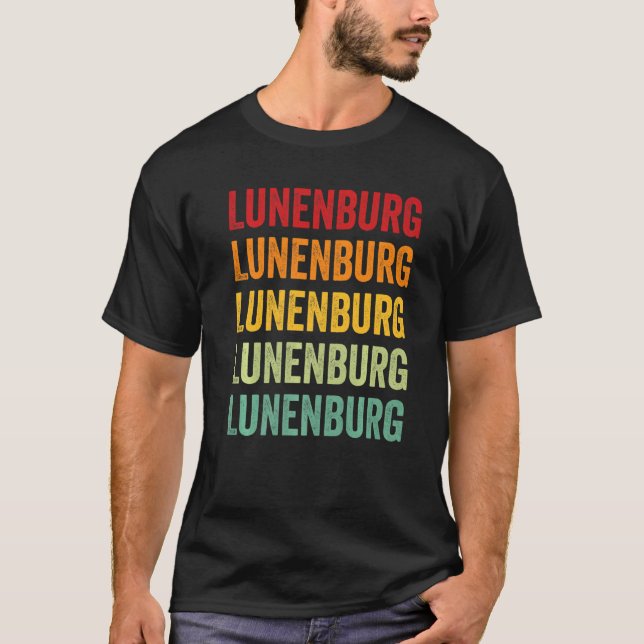 T-shirt Lunenburg County Virginia Rainbow Text (Devant)
