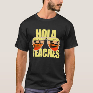 T-shirt Lunettes d'avion Retro d'été Croisière Plages Hola