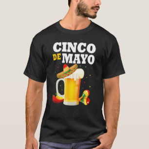 T-shirt Lunettes de bière mexicaines Cinco De Mayo