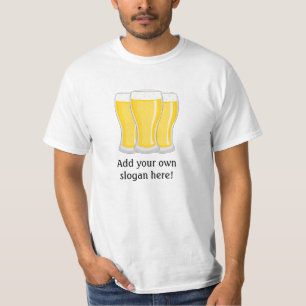 T-shirt Lunettes de bière : Slogan personnalisable