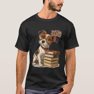 T-shirt Lunettes de chien de lecture du club de livre