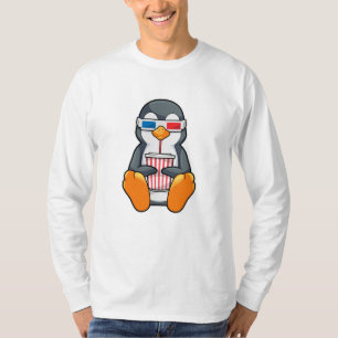 T-shirt Lunettes de cinéma Penguin Coupe de boisson