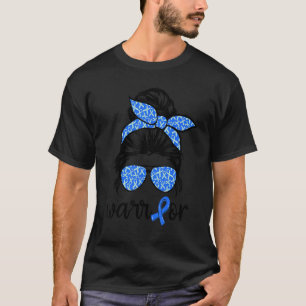T-shirt Lunettes de pain Messy porter guerrier bleu Diabet
