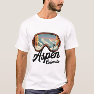 T-shirt Lunettes de ski Aspen Colorado - Souvenir de ski r