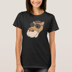 T-shirt Lunettes de soleil à la tête de chameau Ombre à l'