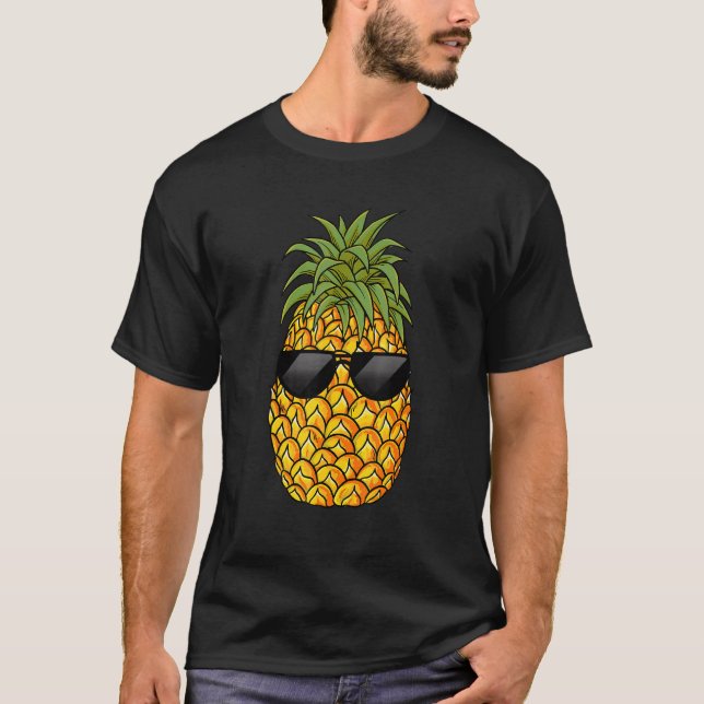 T-shirt Lunettes de soleil à l'ananas Plages d'Aloha Hawai (Devant)